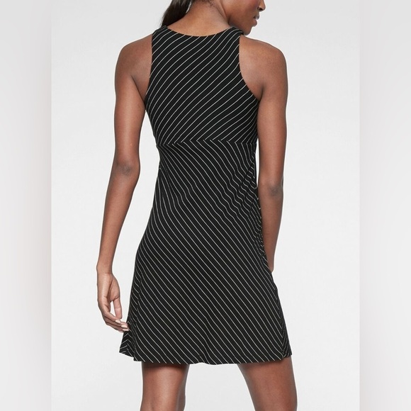 Athleta Santorini High Neck Mix Stripe Dress, Small - Picture 2 of 8